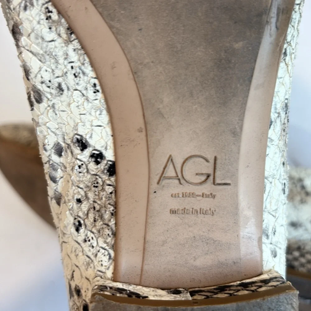 Agl Softy Snakeskin Moc Flats Loafer Made in Italy